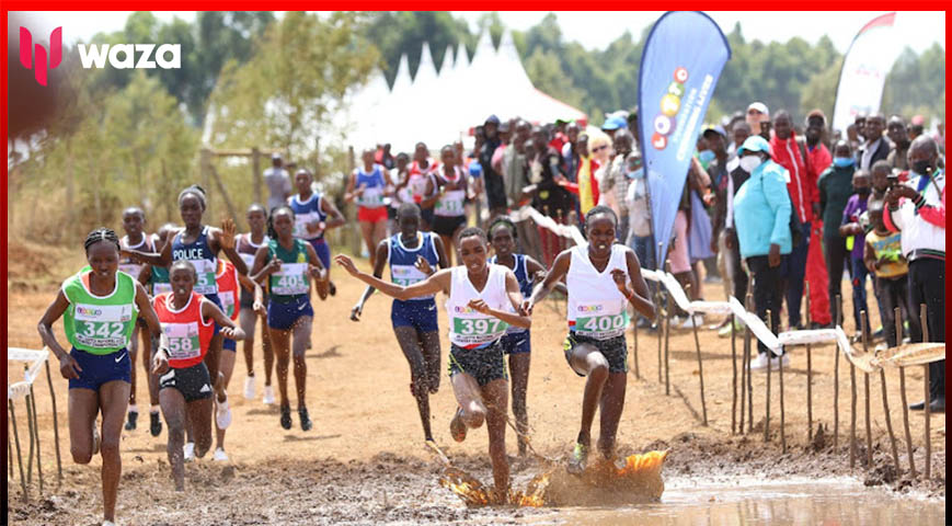 Athletes compete in senior women's 10km race at the National Cross Country Championship in Eldoret Image: ERICK BARASA